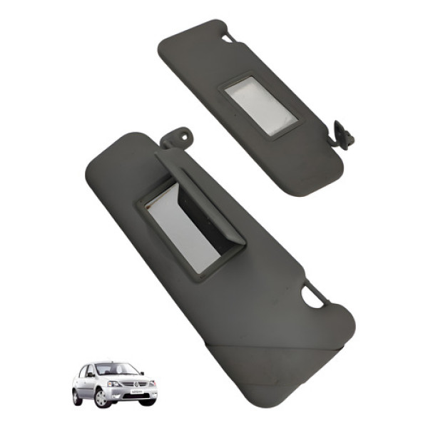 Par Quebra Sol Para Sol Teto Renault Logan 2010 2011