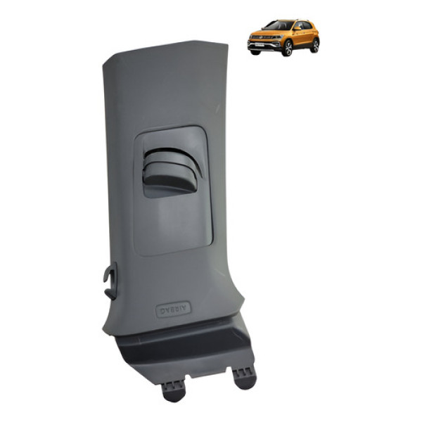 Coluna Moldura Cinto Direito Volkswagen Tcross 2021 2022 Cinza-escuro