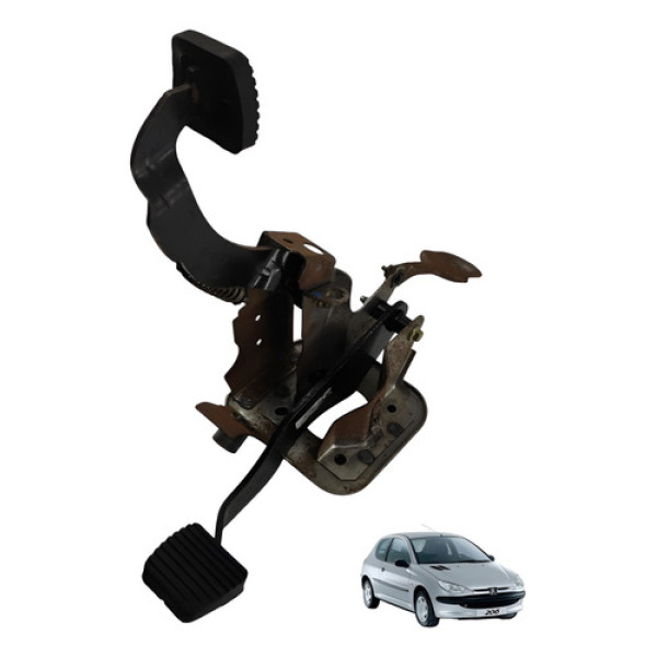 Pedal Pedaleira Freio Peugeot 206 1.0 16v 2006 2007 Preto