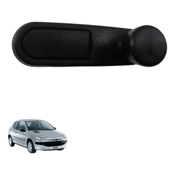 Manivela Vidro Peugeot 206 1.0 16v 2006 2007 Preto