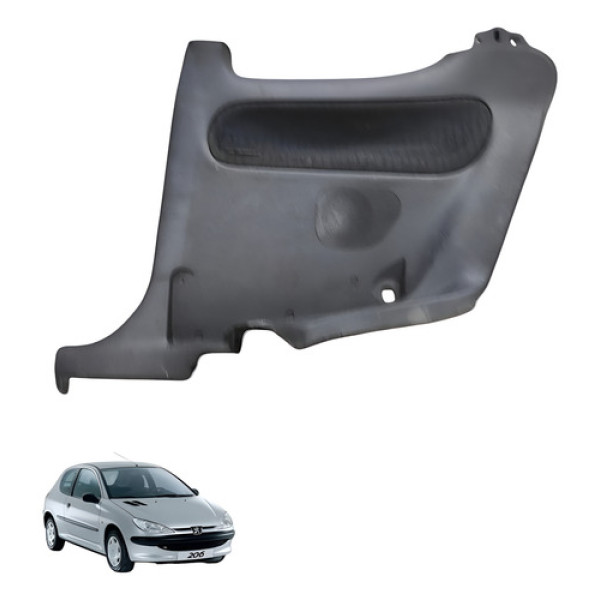 Forro Porta Traseiro Direito Peugeot 206 2006 2007 Preto