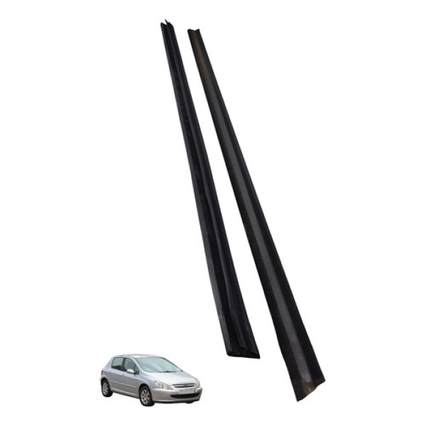Pestana Friso Porta Dianteira Esquerda Peugeot 307 2005 Preto
