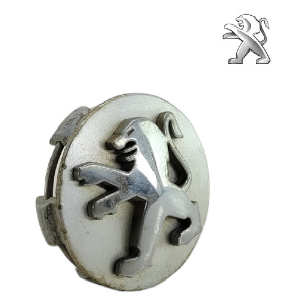 Calota Miolo Central Roda Peugeot 206 2001 2009  Prateado