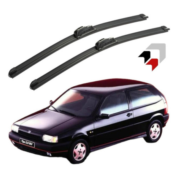 Jogo Palheta Limpador Parabrisa Fiat Tipo Silicone Todos Preto