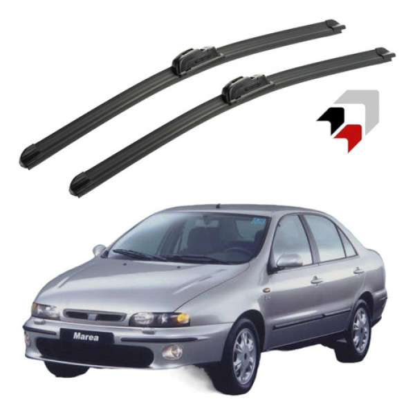 Jogo Palheta Limpador Parabrisa Silicone Fiat Marea Weekend Preto