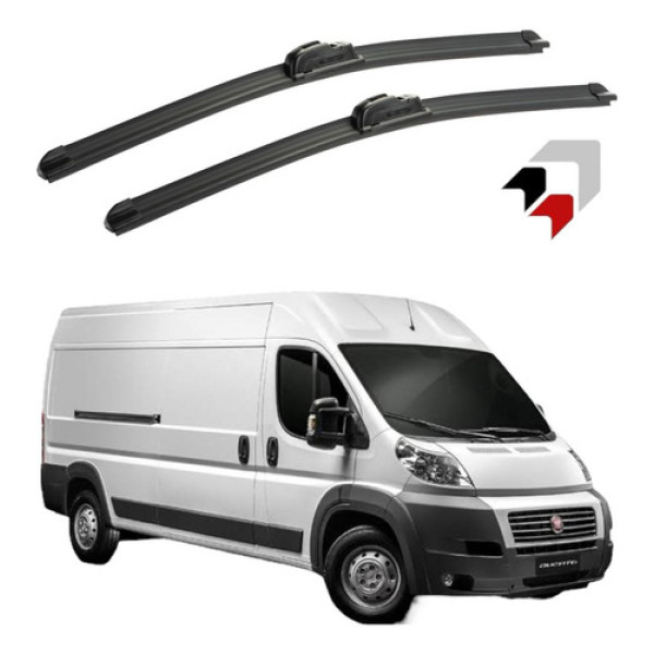 Jogo Palheta Limpador Parabrisa Silicone Fiat Ducato Preto