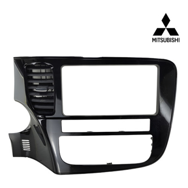 Moldura Painel Central Mitsubishi Outlander 2013 2016 Preto