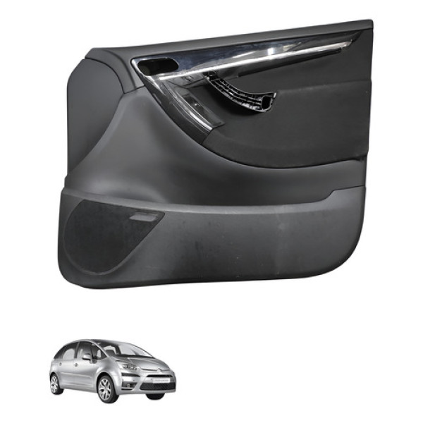 Forro Porta Dianteiro Direita C4 Picasso 2011 2012 Usado Cinza-escuro