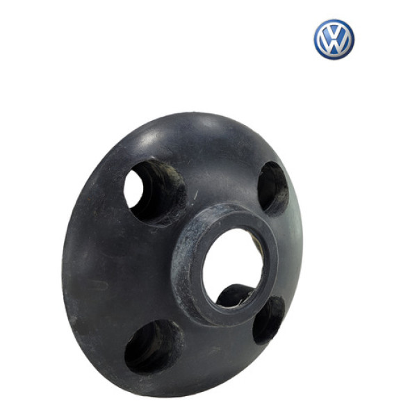 Calota Centro Roda Volkswagen Fusca Brasilia Preta 4 Furos Preto