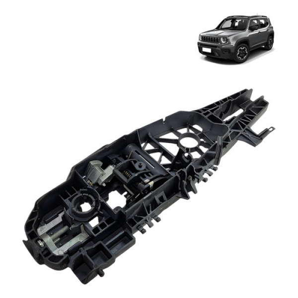 Suporte Macaneta Traseiro Esquerdo Fiat 2015 2020 Preto Dianteira