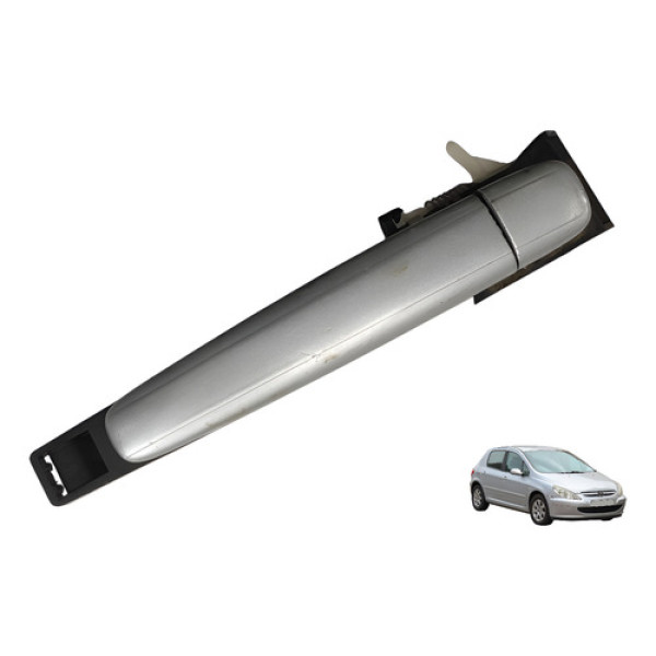 Macaneta Externa Traseira Esquerda Peugeot 307 2005 2006 Cinza Traseira