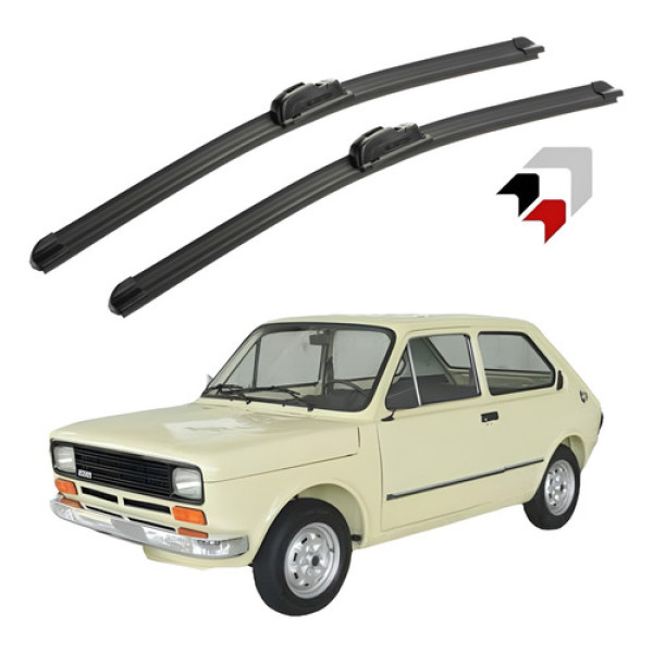 Jogo Palheta Limpador Parabrisa Silicone Fiat 147 1985 1988 Preto