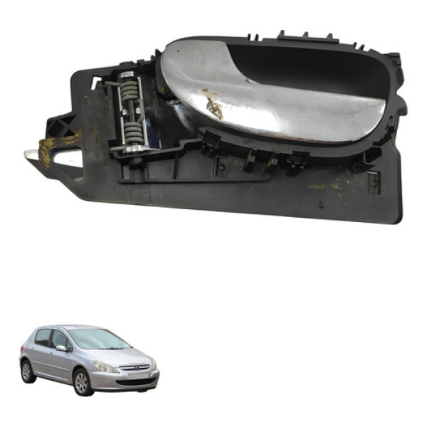 Macaneta Interna Traseira Esquerda Peugeot 307 2005 2006 Preto Dianteira/traseira