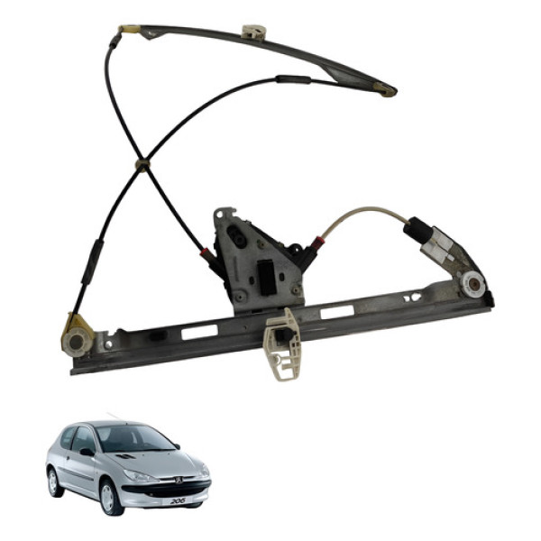 Maquina Vidro Manual Dianteiro Direito Peugeot 206 2005 2006