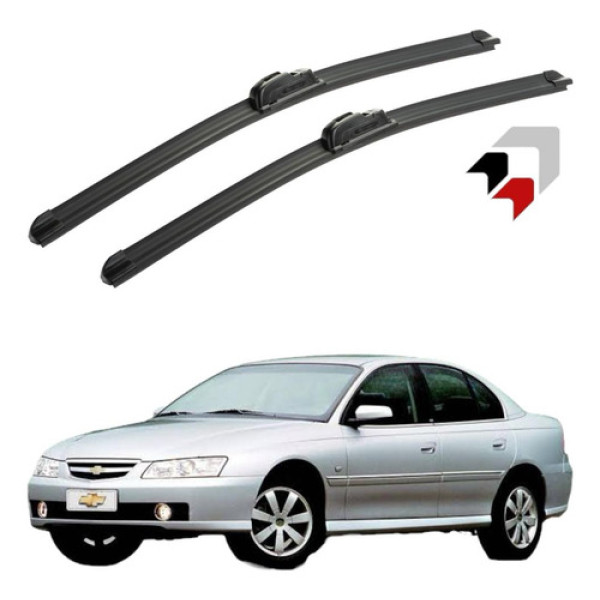 Jogo Palheta Limpador Parabrisa Silicone Chevrolet Omega Preto