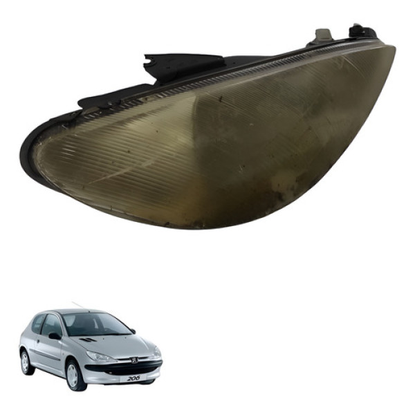 Farol Dianteiro Direito Peugeot 206 2006 2007 Detalhe Direito/passageiro