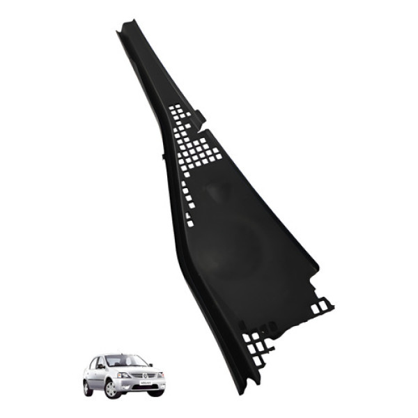 Grade Churrasqueira  Esquerdo Renault Logan 2010 2011 Preto