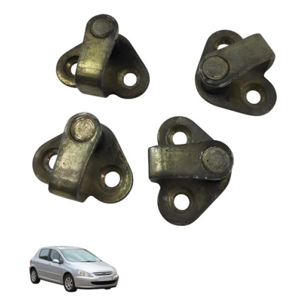 Kit 4 Batente Porta Peugeot 307 2.0 2005 2006 Preto