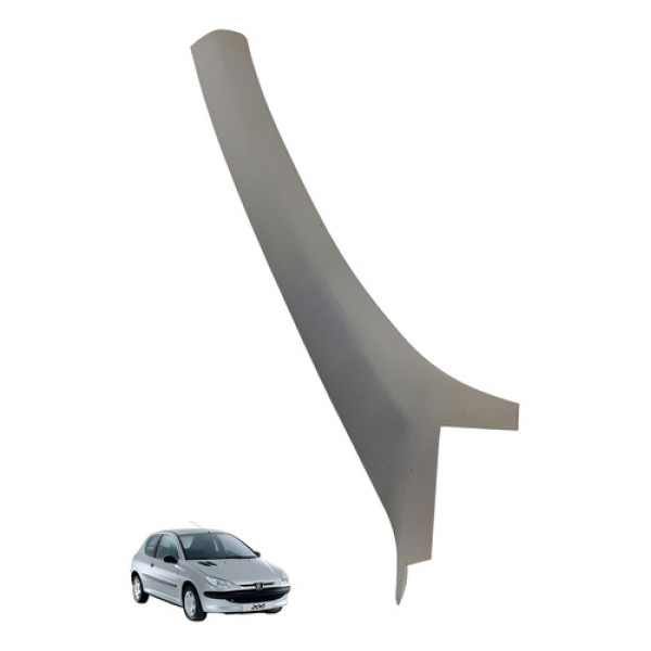 Moldura Acabamento Coluna Direita Peugeot 206 2006 2007 Bege