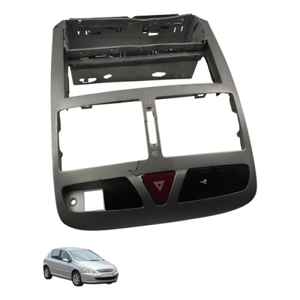 Moldura Radio Comandos Ar Peugeot 307 2005 2006 Preto