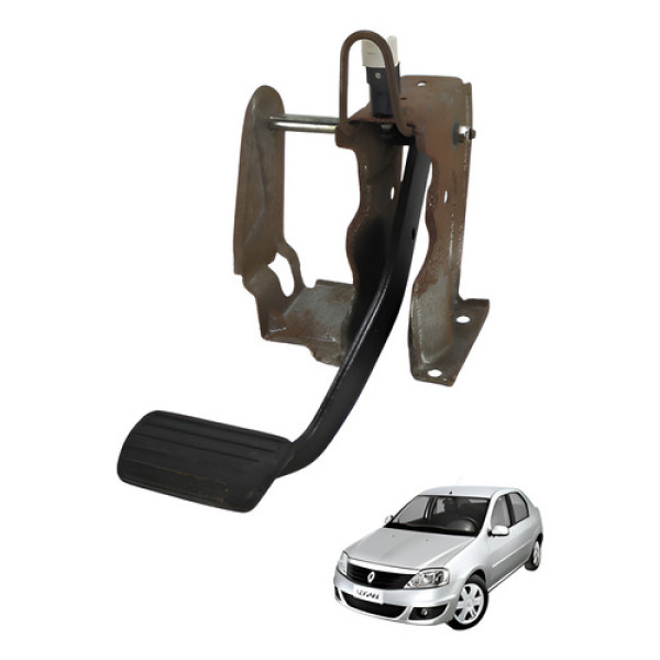Pedal Suporte Pedaleira Freio Renault Logan 2012 2014 Preto
