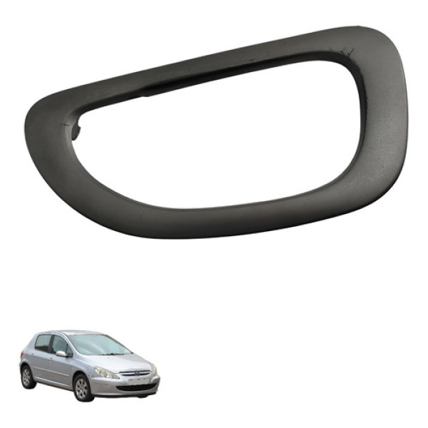 Moldura Macaneta Dianteira Esquerda Peugeot 307 2005 2006 Preto