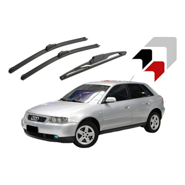 Kit Palheta Limpador Parabrisa Silicone Audi A3 1996 2006  Preto
