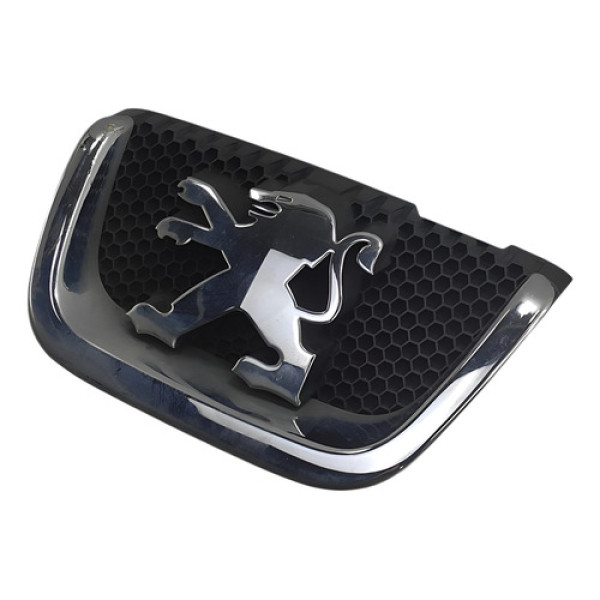 Emblema Logo Parachoque Peugeot 308 2006 2012 Cinza