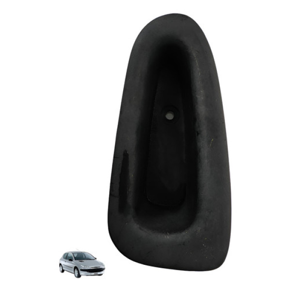 Puxador Porta Dianteiro Esquerdo Peugeot 206 2006 2007 Preto Preto