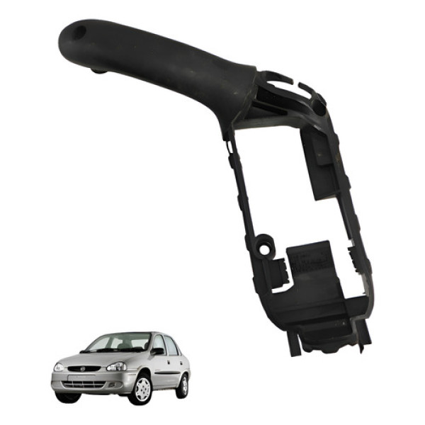 Puxador Interno Porta Esquerda Chevrolet Corsa 1998 2006 Preto Dianteira/traseira