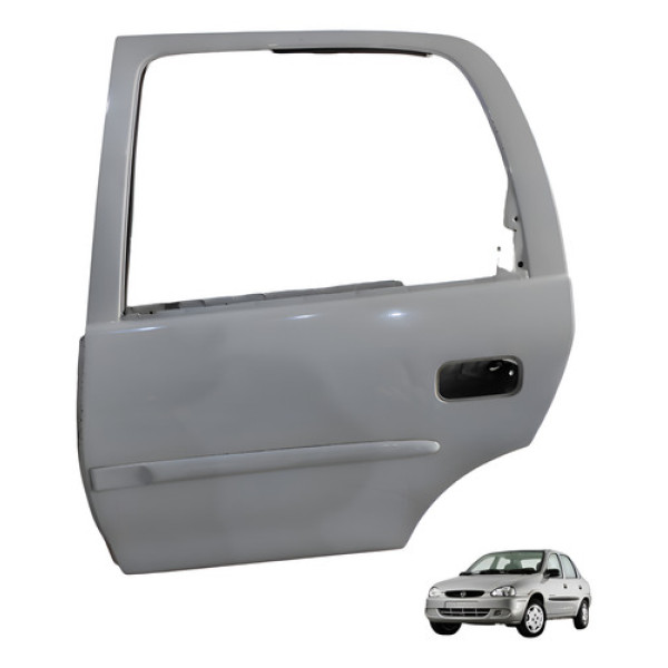 Porta Lateral Traseiro Esquerdo Chevrolet Corsa Classic 2002 Traseira Esquerdo Branco