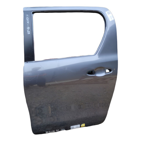 Porta Lateral Traseira Esquerda Toyota Hilux 2013 2023 Traseira Esquerdo Preto