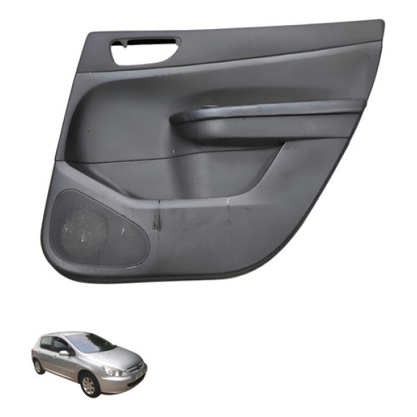 Forro Porta Traseiro Direito Peugeot 307 2.0 2005 2006 Preto