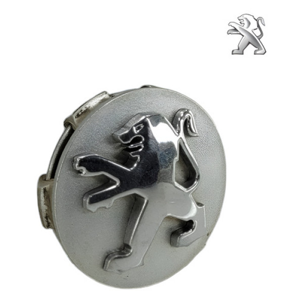  Calota Miolo Central Roda Peugeot 206 2001 2009  Prateado