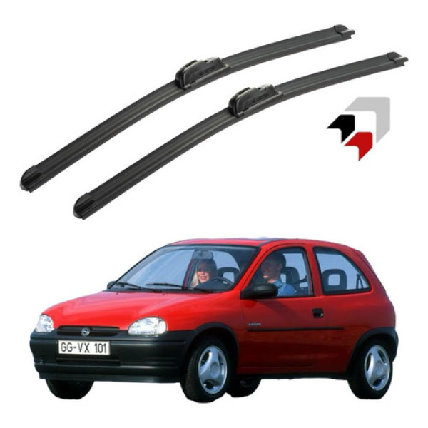 Jogo Palheta Limpador Parabrisa Chevrolet Corsa Wind Silicon Preto