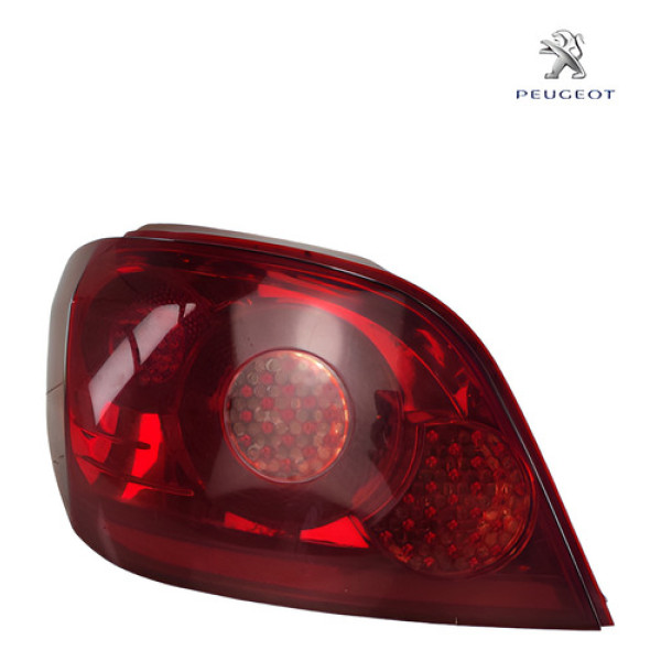 Lanterna Traseira Esquerda Peugeot Hatch 307 2007 2012 Esquerdo Vermelho