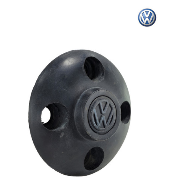 Calota Centro Roda Volkswagen Fusca Brasilia Preta 4 Furos Preto