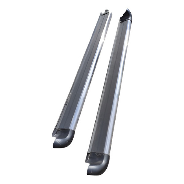 Par Estribo Plataforma Aluminio Volkswagen Amarok 2013  2015 Prateado