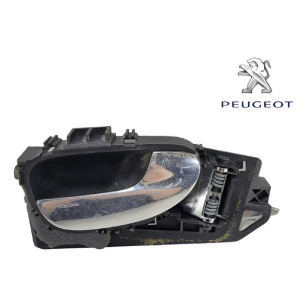 Macaneta Interna Peugeot 307 2005 2009 Lado Direito  Prateado Dianteira/traseira