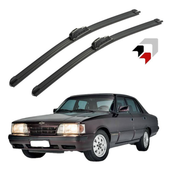 Jogo Palheta Limpador Parabrisa Silicone Chevrolet Opala Preto