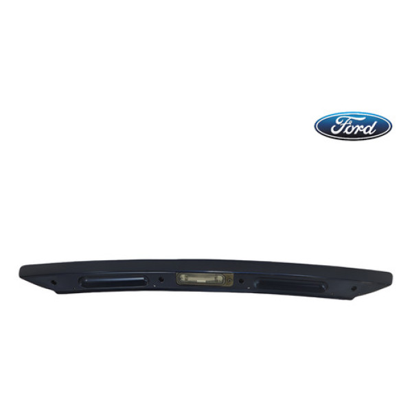 Friso Tampa Traseira Porta Malas Placa Ford Fiesta 2002 2014 Azul