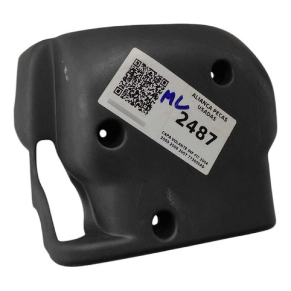 Moldura Coluna Direcao Honda Fit 2004 2008 Preto