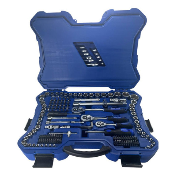 Kit Maleta Ferramentas Catraca Combinada Soquetes Completo Azul