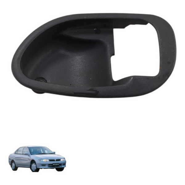 Moldura Macaneta Dianteira Esquerda Lancer 1997 Usado Preto