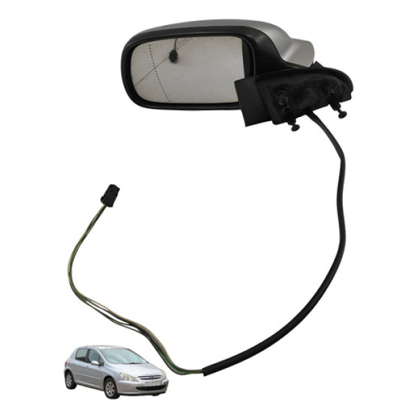 Espelho Retrovisor Manual Esquerdo Peugeot 307 2005 2006