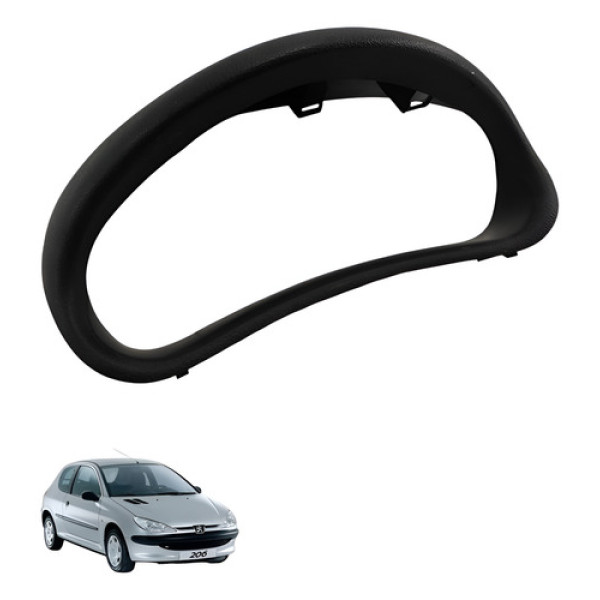 Moldura Capa Painel Intrumentos Peugeot 206 2006 2007 Preto
