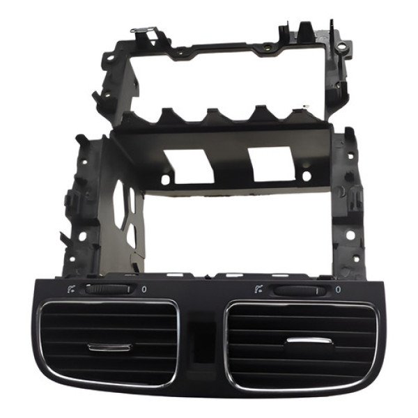 Moldura Central Painel Difusores  Volkswagen Golf 2012 2018 Preto