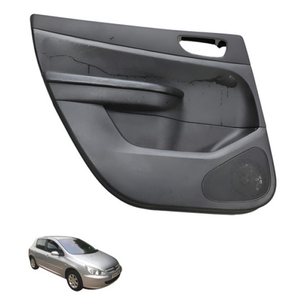 Forro Porta Traseiro Esquerdo Peugeot 307 2.0 2005 2006 Preto