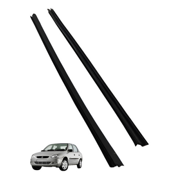 Par Friso Pestana Externa Traseira Chevrolet Corsa 2003 Preto