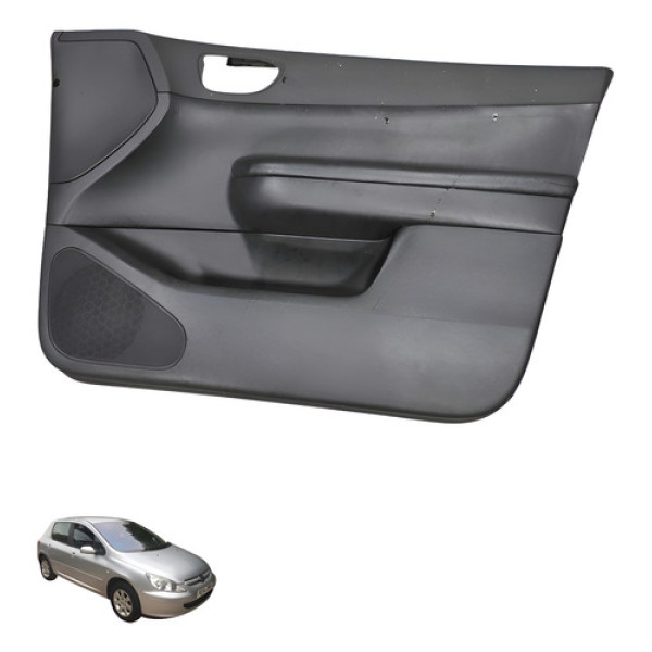 Forro Porta Dianteiro Direito Peugeot 307 2.0 2005 2006 Preto